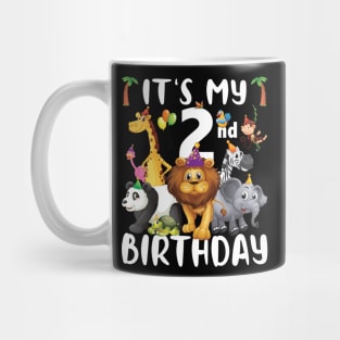 Its My 2nd Birthday Zoo Shirt Safari Jungle Animals Lover Mug